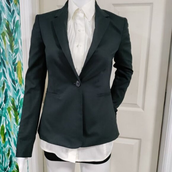 Babaton Atelier Long Sleeve Notch Lapel Single Breasted Blazer Black Women's XS - Picture 3 of 16